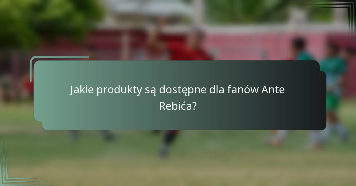 Jakie produkty są dostępne dla fanów Ante Rebića?